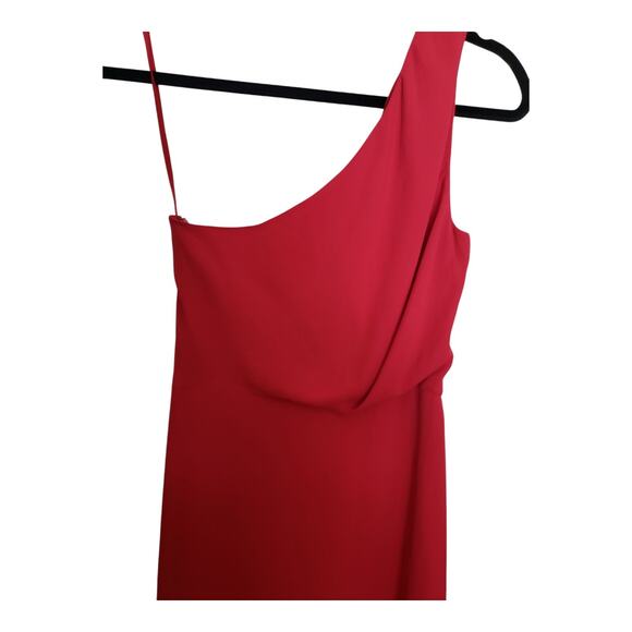 BCBGMAXAZRIA Womens Dress Size 0 Rio Red Cocktail Knee Length One Shoulder - Picture 12 of 16